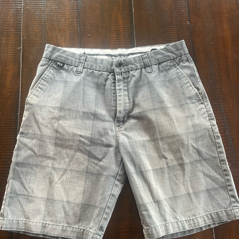 Gray Plaid Men's Shorts